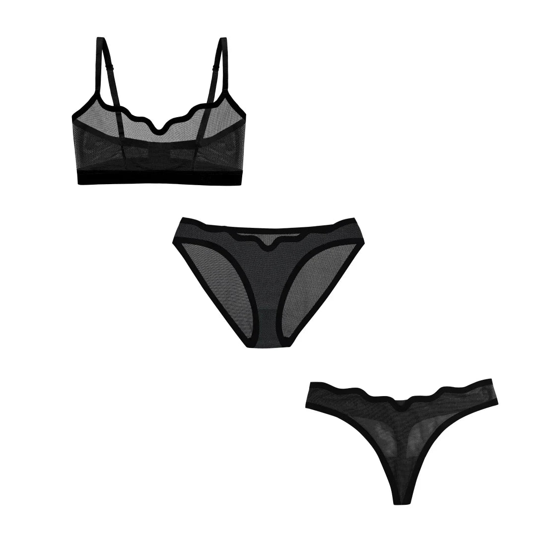 Lucy Bra Black Truffle, Bikini, and Thong