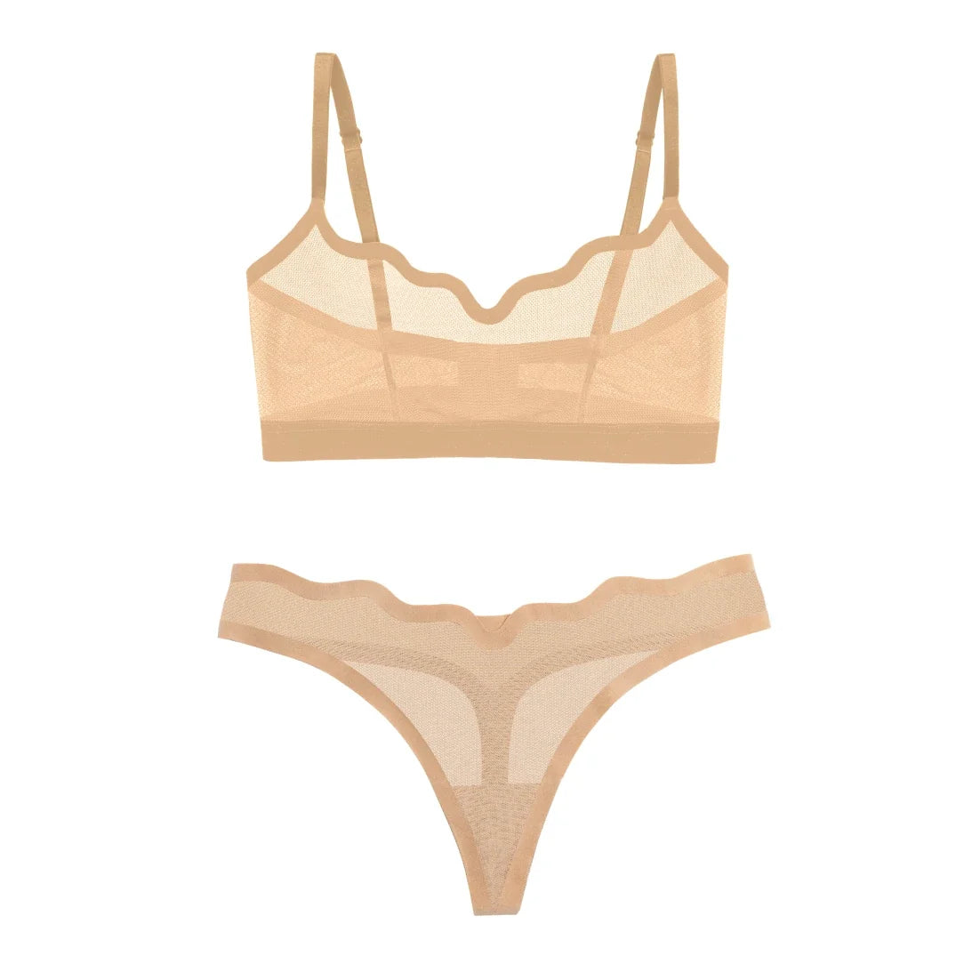 Lucy Bra Cookie Dough and Sheer Thong Cookie Dough