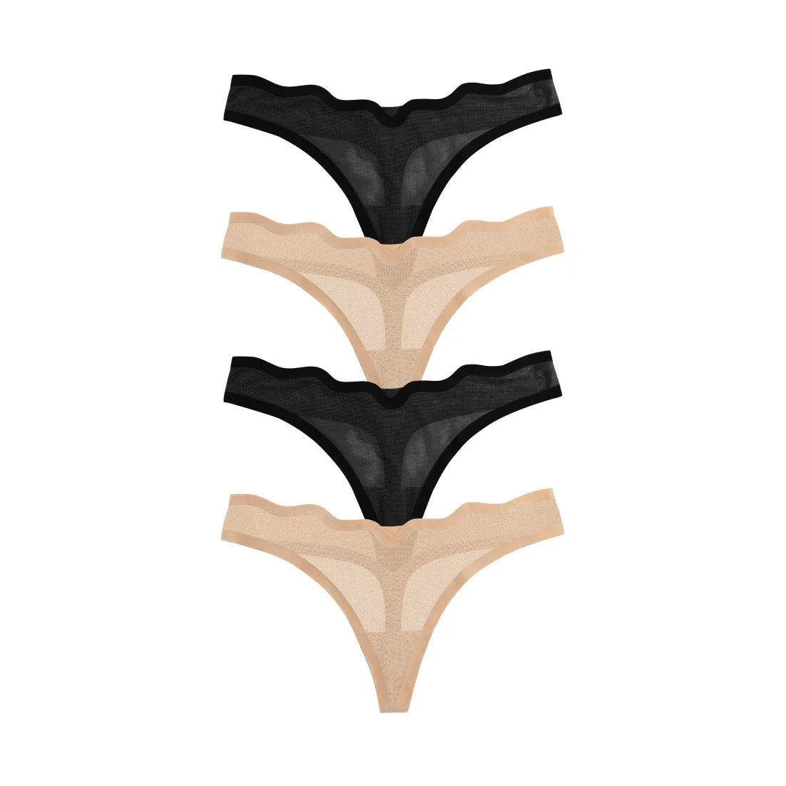 Black Truffle and Cookie Dough Lucy Thong 4-Pack