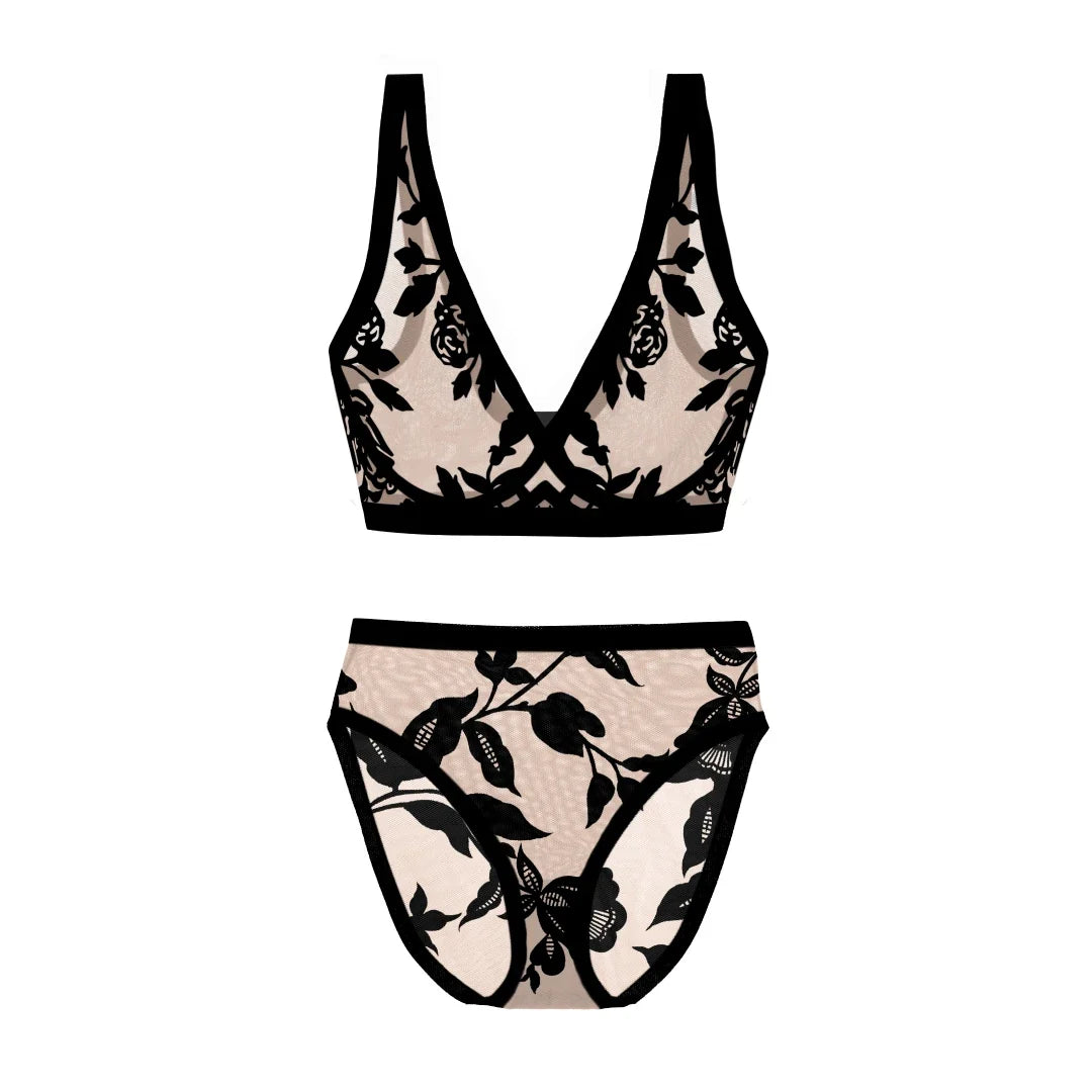 Madam Oh La La Sheer Bralette and High-Cut Set