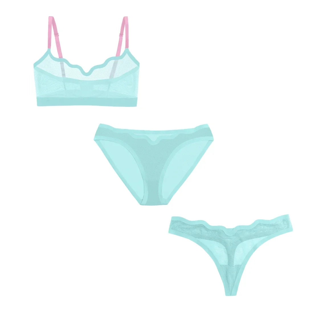 Lucy Bra Mint Jelly, Bikini, and Thong