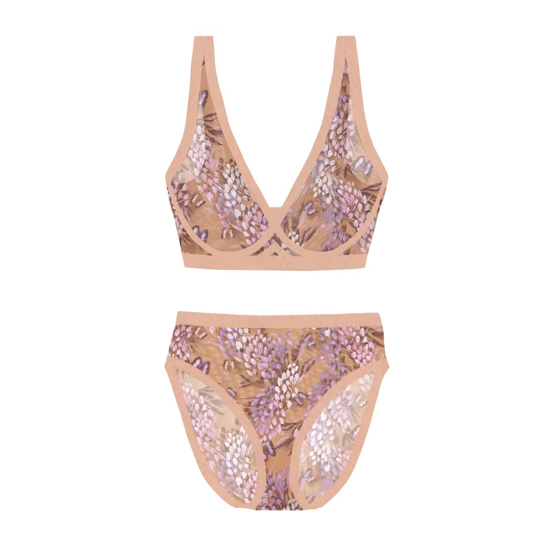 Parisian Sheer Bralette and High-Cut Set