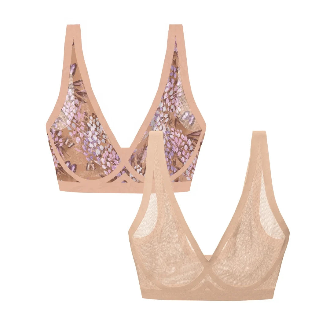 Parisian and Champagne Sheer Bralette Bundle