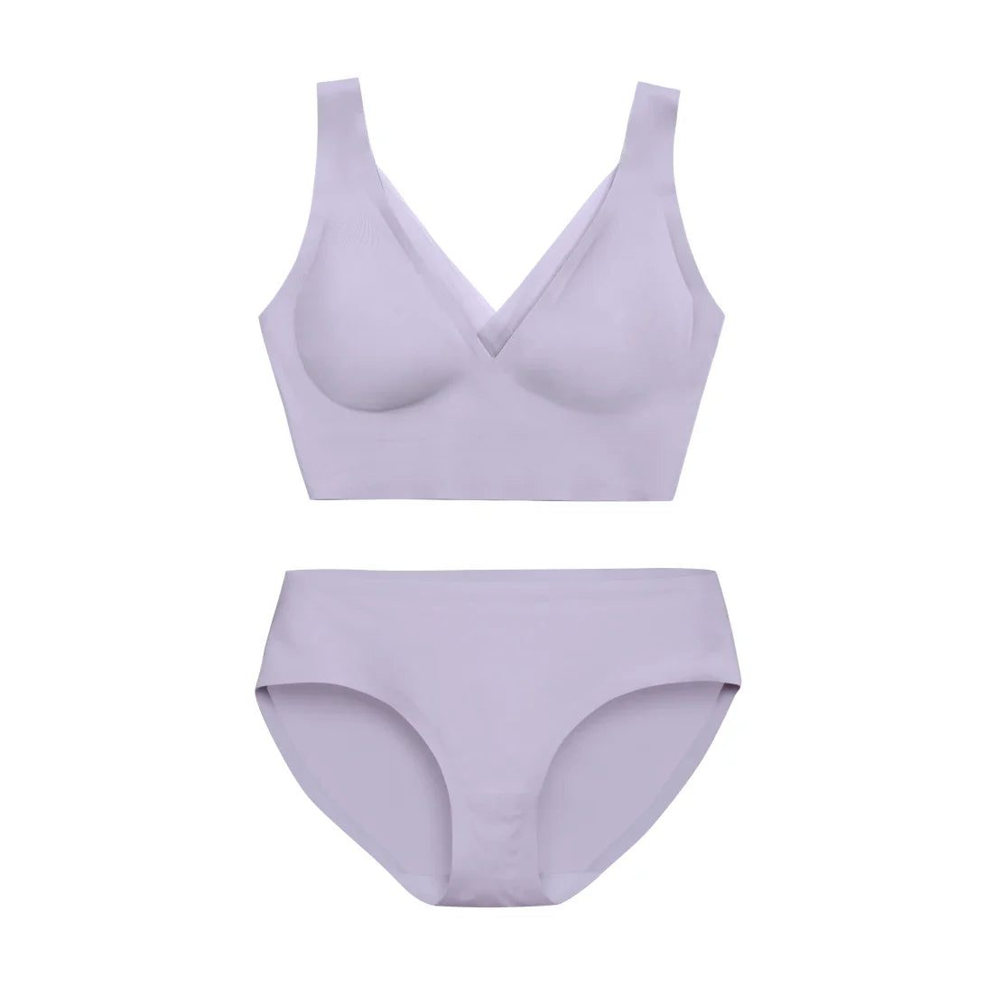 Pastel Lilac Smoothing Bra and Brief Set