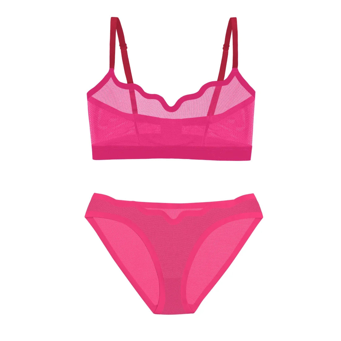Lucy Bra Red Velvet and Sheer Bikini Red Velvet