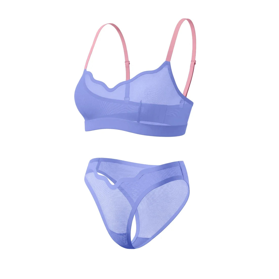 Winter Fling Lucy Bralette and Sheer Bikini Set