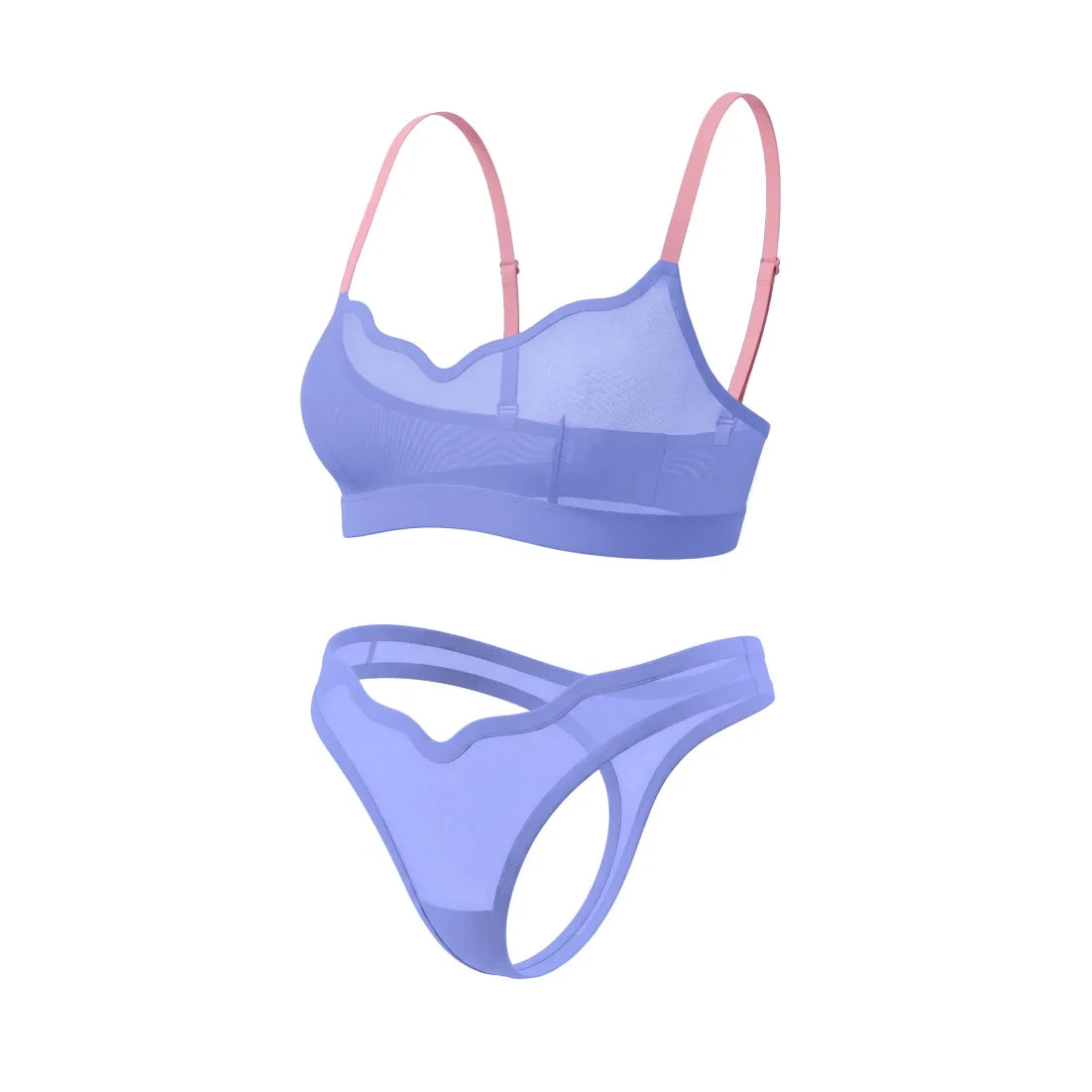 Winter Fling Lucy Bralette and Sheer Thong Set