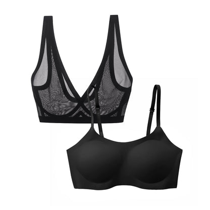 Black Sheer and Support Bra Bundle