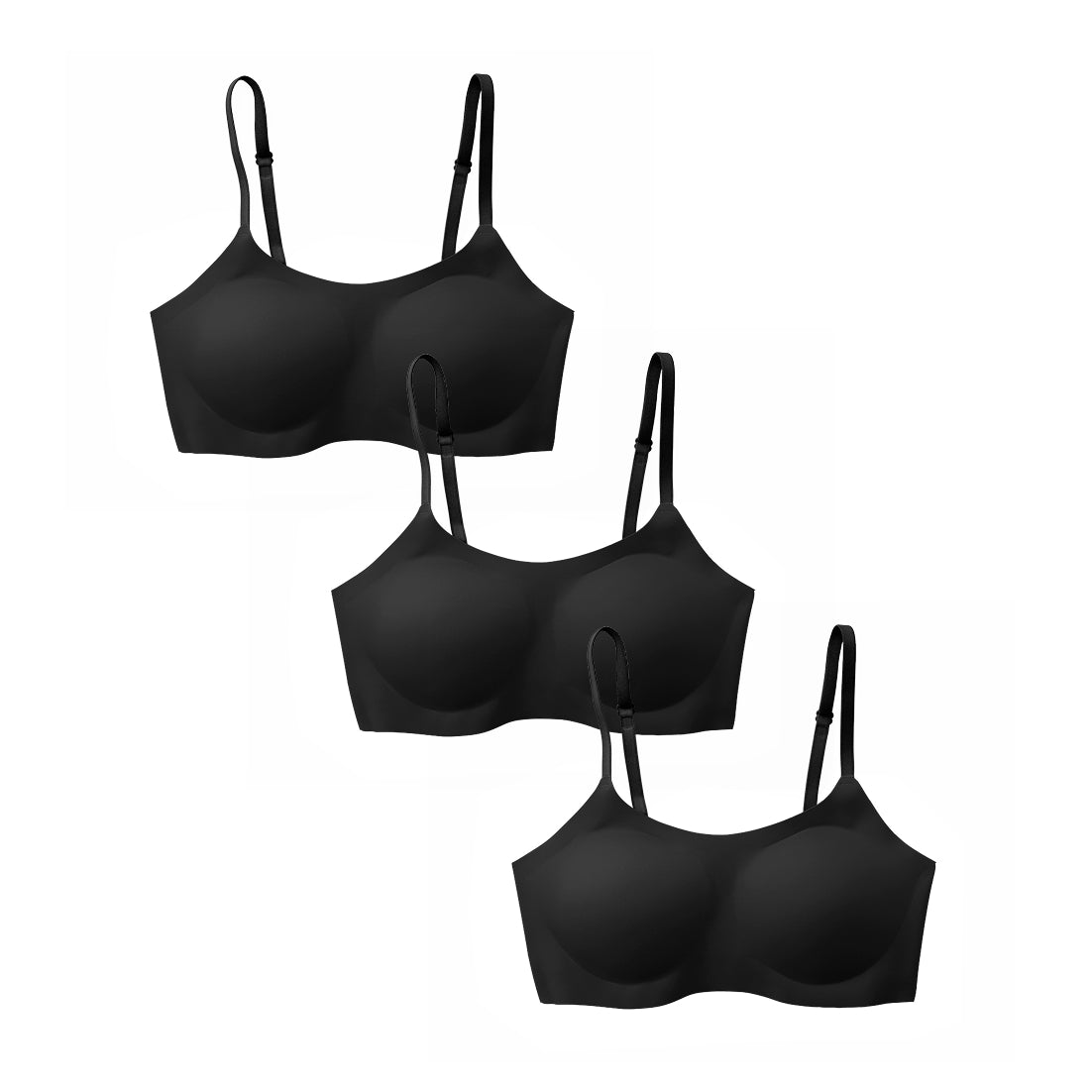 Black Support Bralette 3 Pack