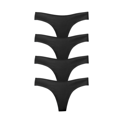 Black Thong 4-Pack