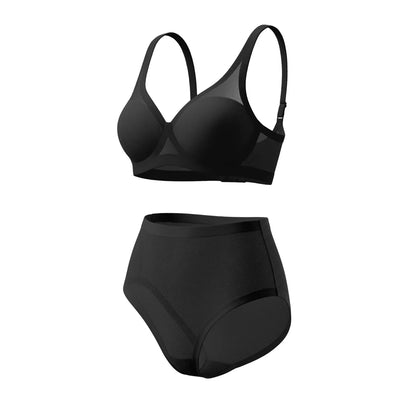 Black Light Lift Sheer Bra and Sheer High Cut Set
