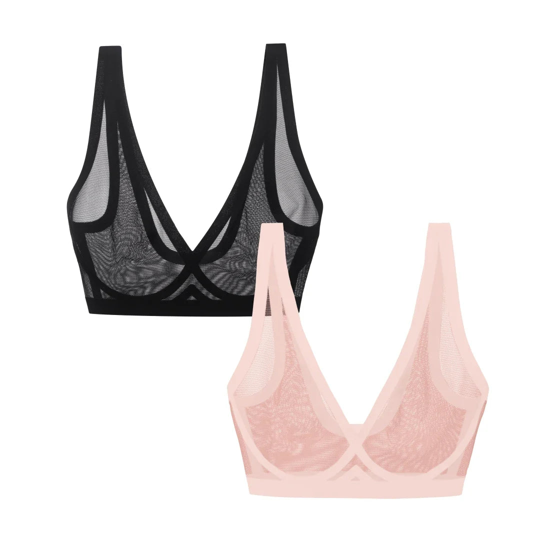 Murex Shell and Black Sheer Bralette Bundle