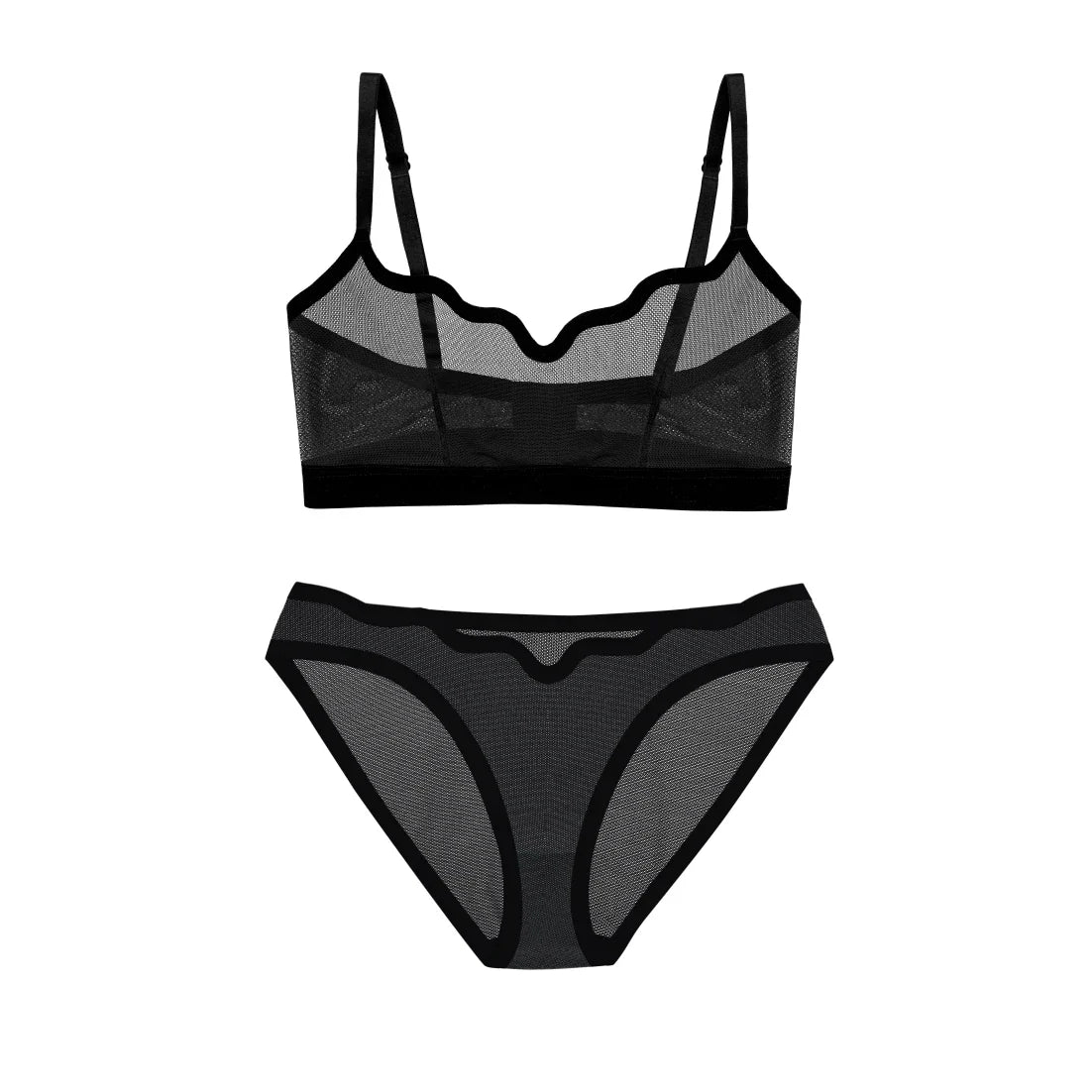 Lucy Bra Black Truffle and Sheer Bikini Black Truffle