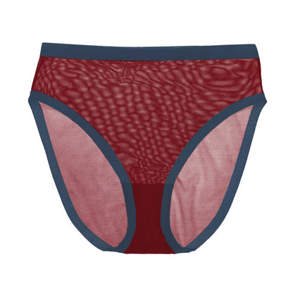 Cabernet Mesh High Cut High Waisted
