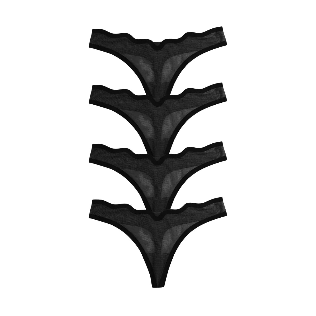 Black Truffle Lucy Thong 4-Pack