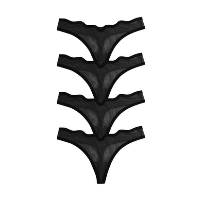 Black Truffle Lucy Thong 4-Pack
