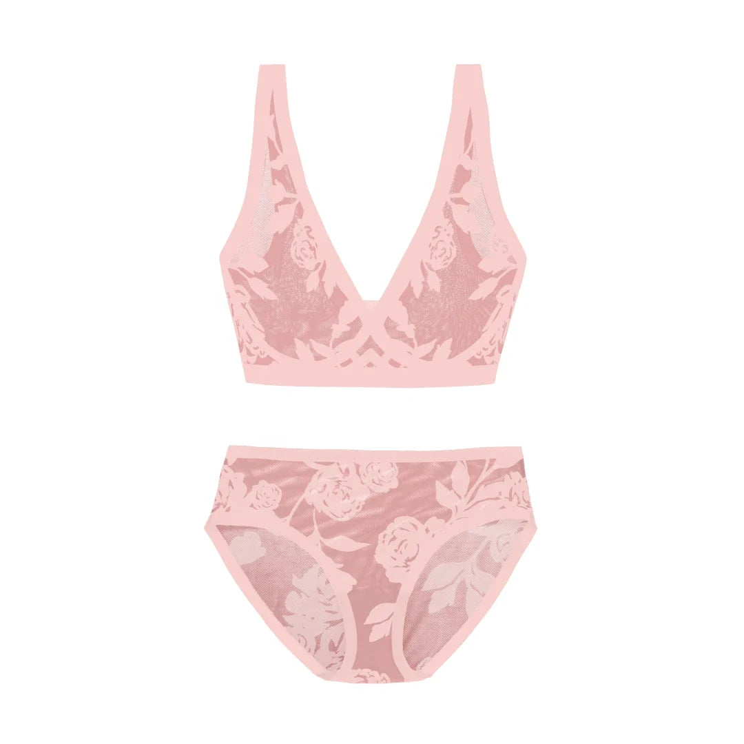 Madam Bisou Sheer Bralette and Brief Set