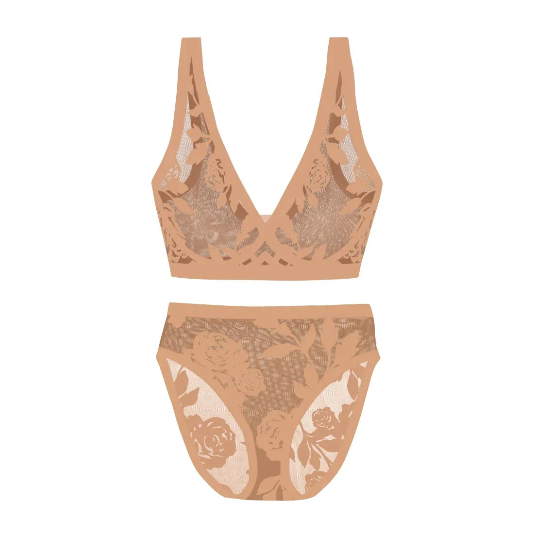 Madam Jolie Sheer Bralette & High Waisted Set