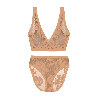 Madam Jolie Sheer Bralette & High Waisted Set