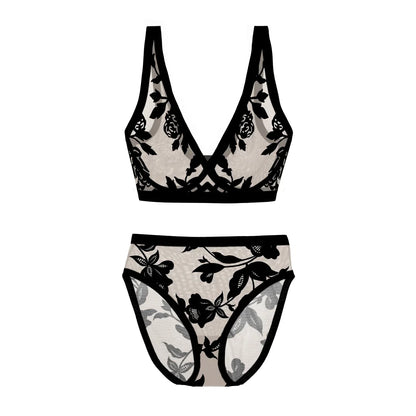 Madam Noir Sheer Bralette and High-Cut Set