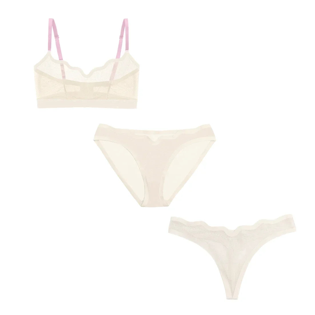 Lucy Bra Marshmallow, Bikini, and Thong