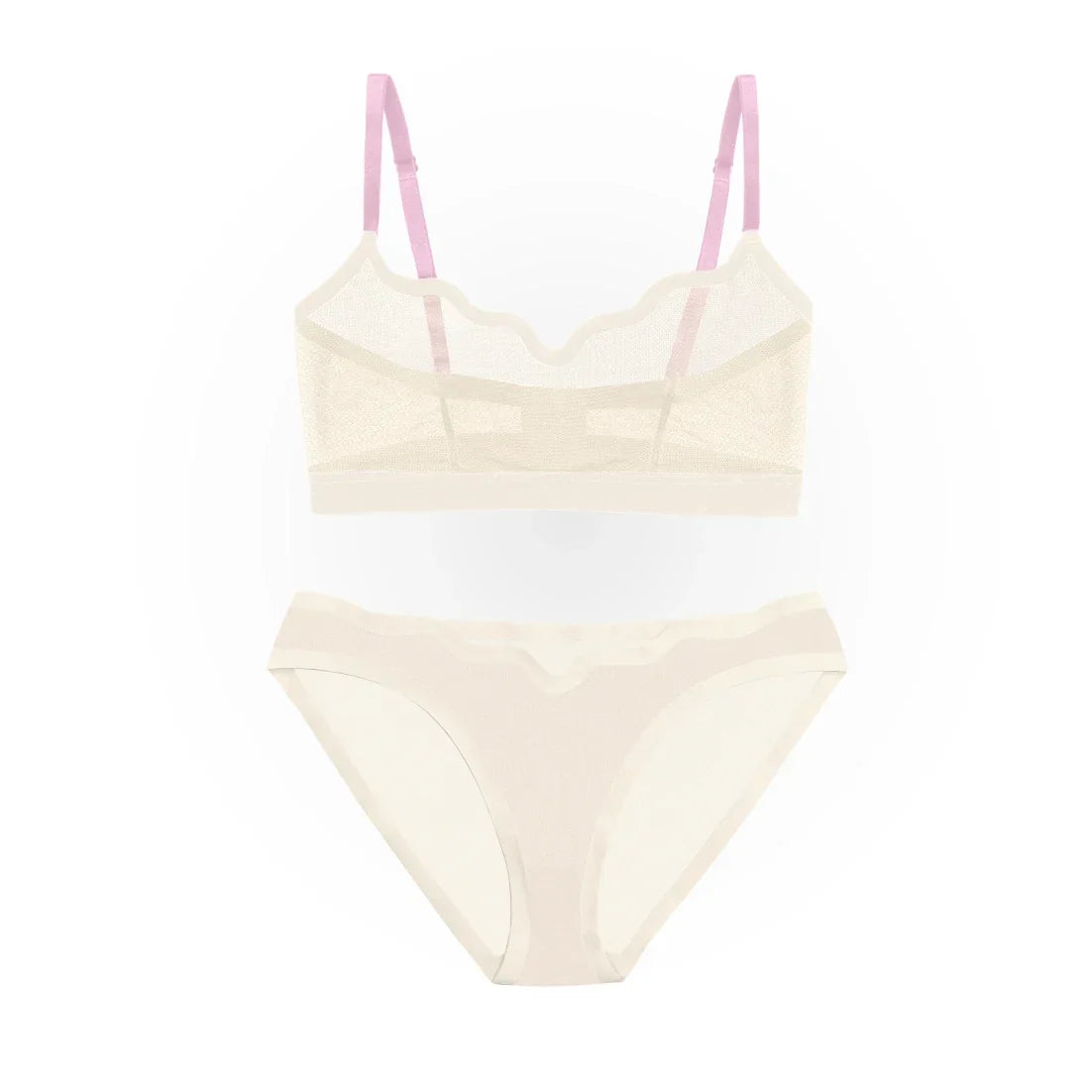 Lucy Bra Marshmallow and Sheer Bikini Marshmallow