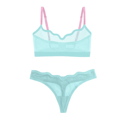 Lucy Bra Mint Jelly and Sheer Thong Mint Jelly