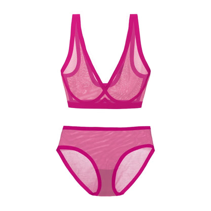 Neon Viper Sheer Bralette and Brief Set