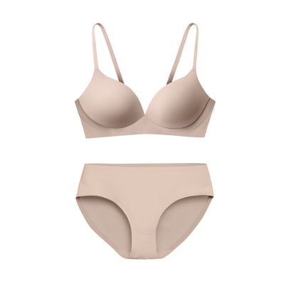 Nude Pain Free T-Shirt Bra and Brief Set