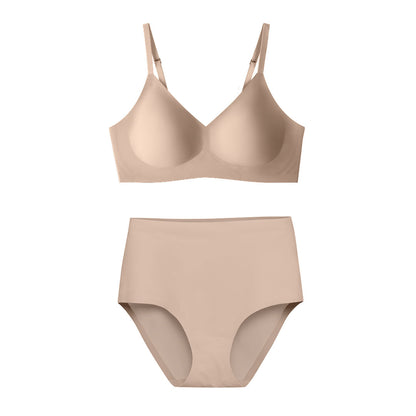 Nude Relief Bra and High-Waisted Set