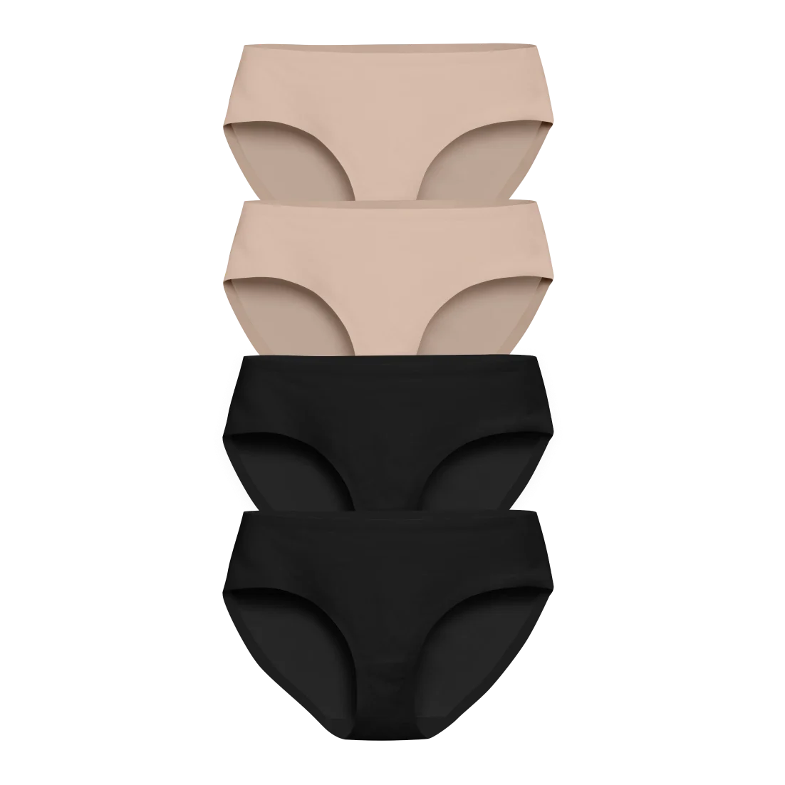 Nude and Black Brief 4-Pack