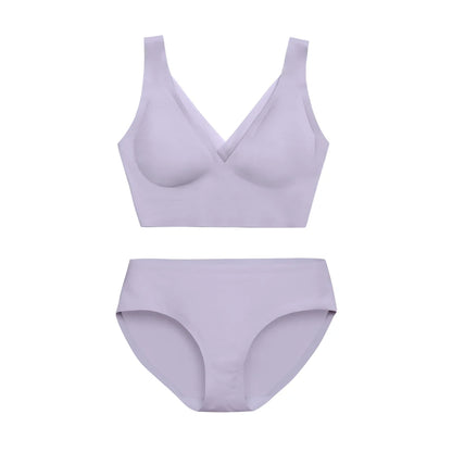 Pastel Lilac Smoothing Bra and Brief Set