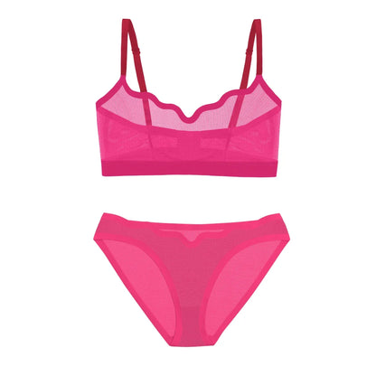 Lucy Bra Red Velvet and Sheer Bikini Red Velvet