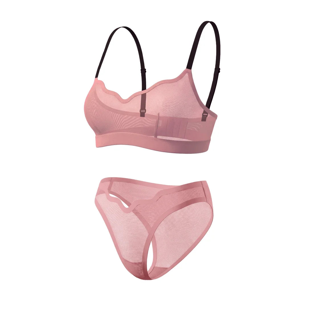 Kiss & Tell Lucy Bralette and Sheer Bikini Set