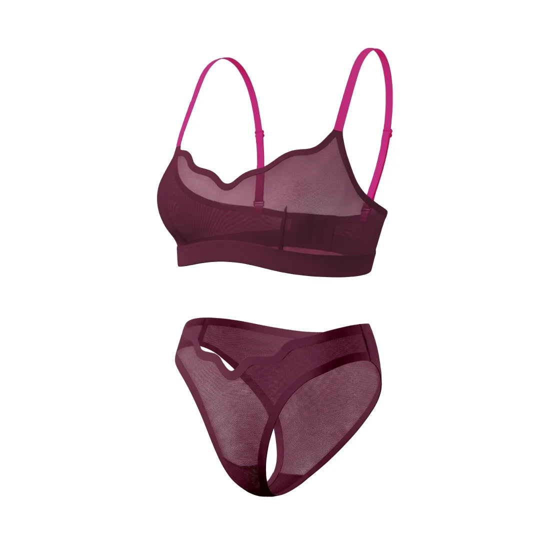 Mischief Lucy Bralette and Sheer Bikini Set
