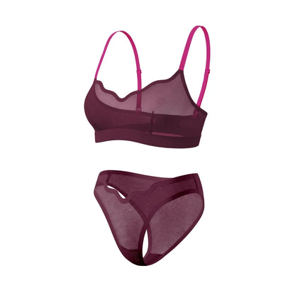 Mischief Lucy Bralette and Sheer Bikini Set