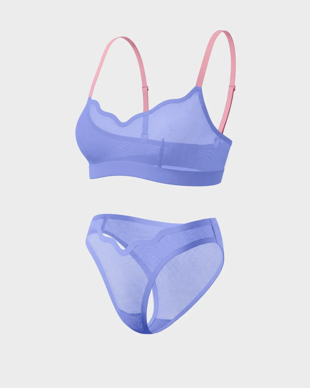Winter Fling Lucy Bralette and Sheer Bikini Set
