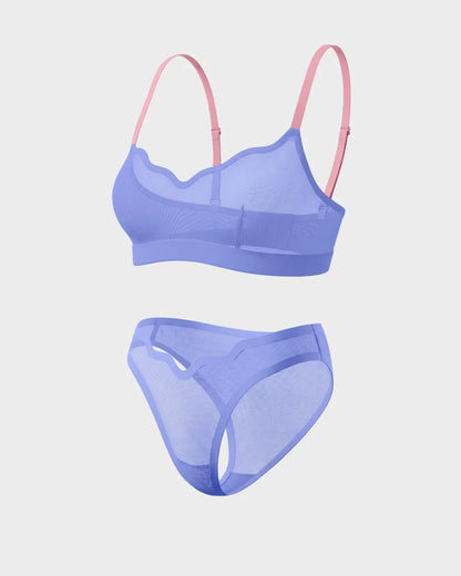Winter Fling Lucy Bralette and Sheer Bikini Set
