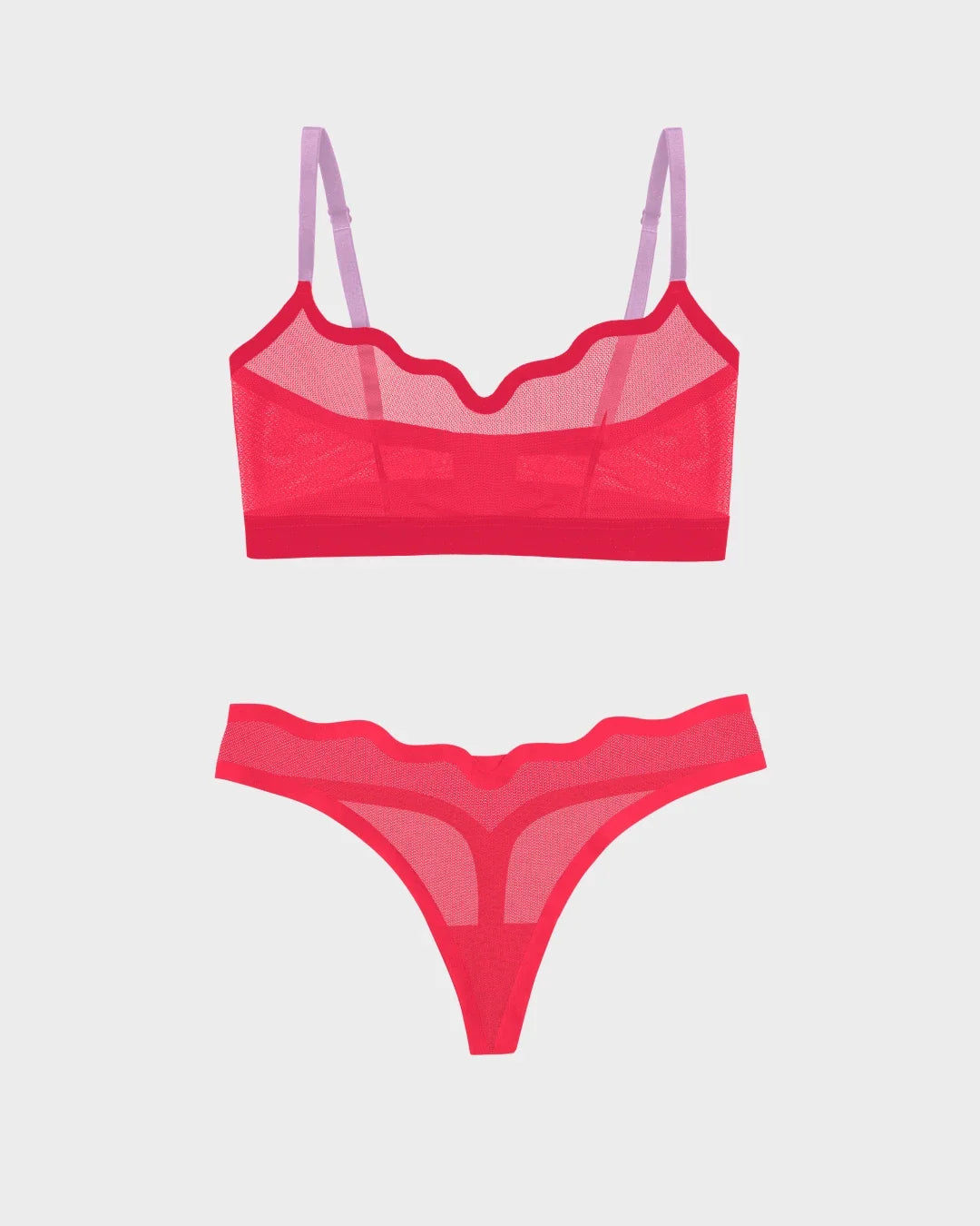 Ho Ho Hot Lucy Bralette and Sheer Thong Set