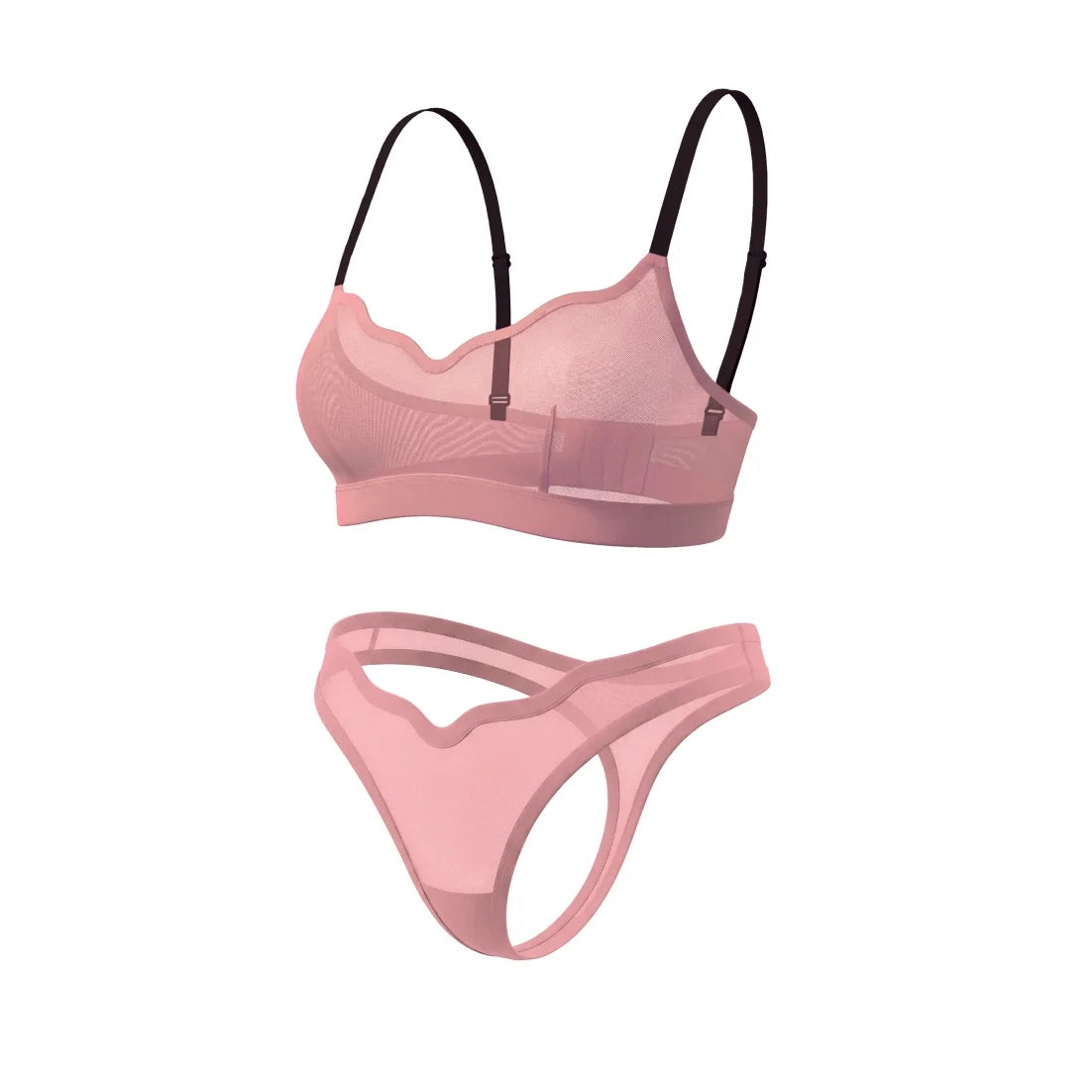 Kiss & Tell Lucy Bralette and Sheer Thong Set