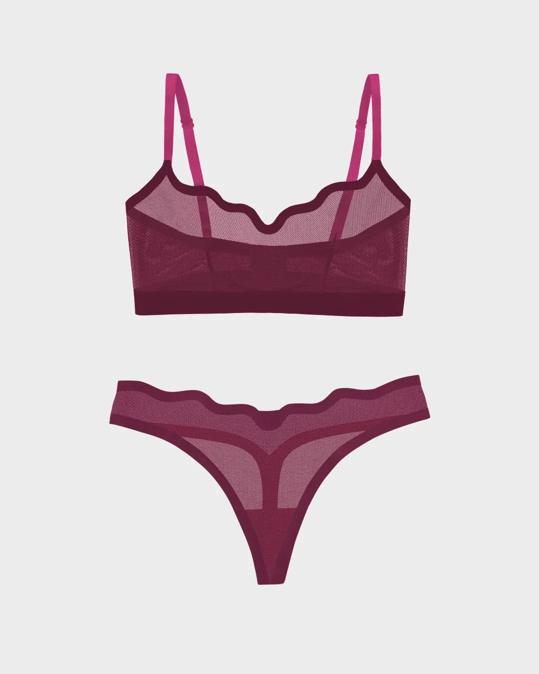 Mischief Lucy Bralette and Sheer Thong Set
