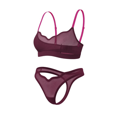 Mischief Lucy Bralette and Sheer Thong Set