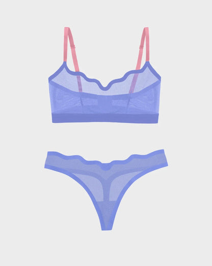 Winter Fling Lucy Bralette and Sheer Thong Set