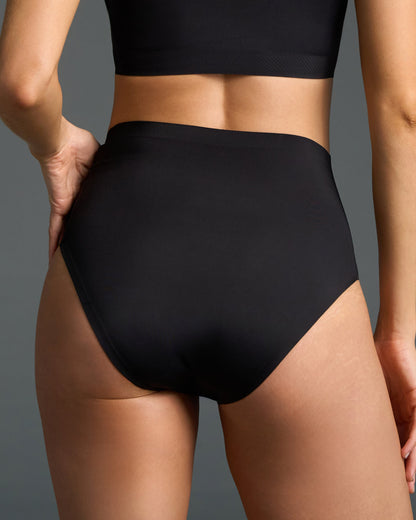 Black Pain Free T-Shirt Bra and High-Waisted Set