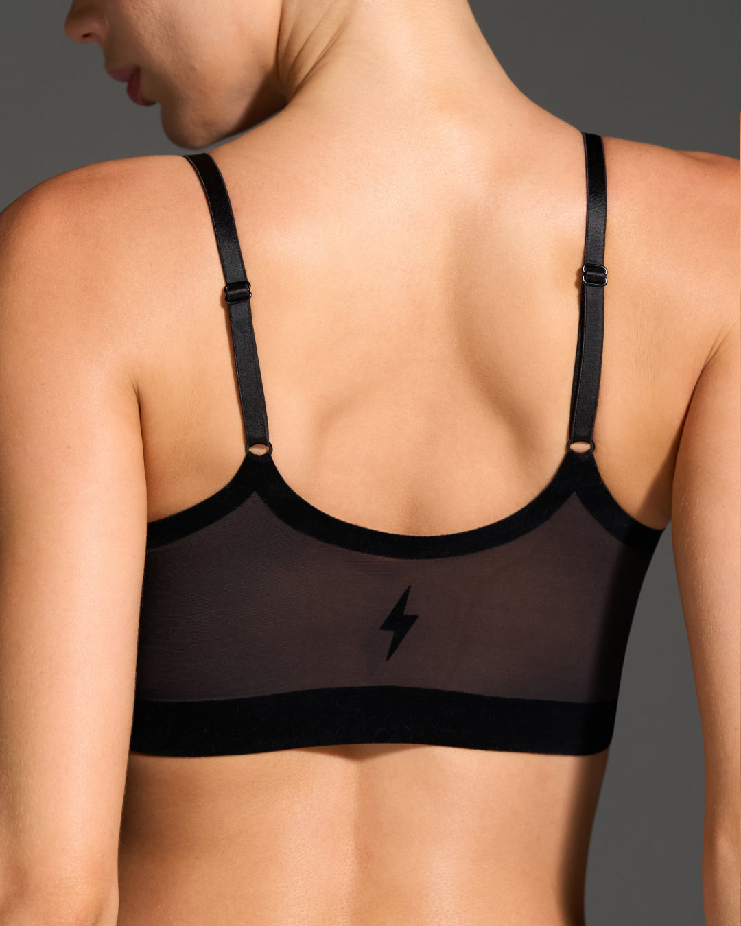 Black Support Bralette and High-Waisted Set