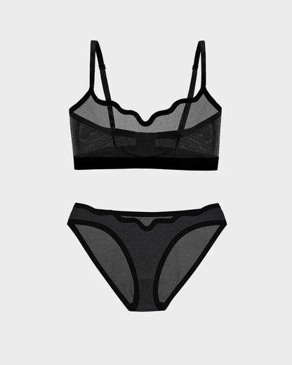 Lucy Bra Black Truffle and Sheer Bikini Black Truffle