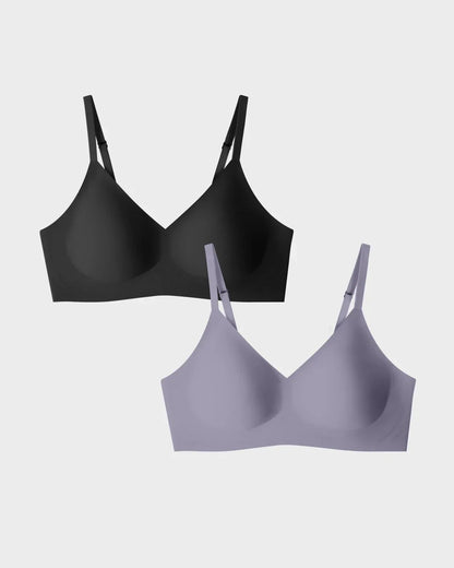 Cadet and Black Relief Bra Bundle