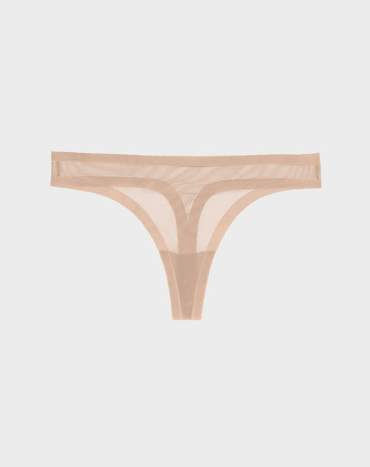 Champagne Sheer Thong
