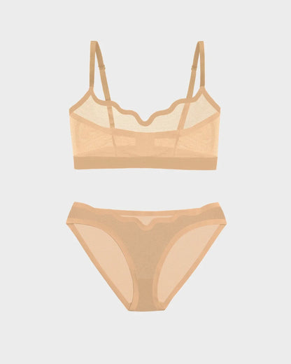 Lucy Bra Cookie Dough and Sheer Bikini Cookie Dough