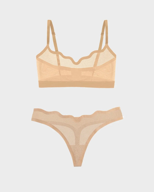 Lucy Bra Cookie Dough and Sheer Thong Cookie Dough